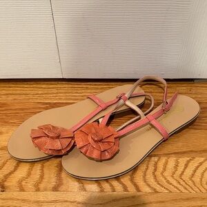 Chic Coral Floral Women's Sandals